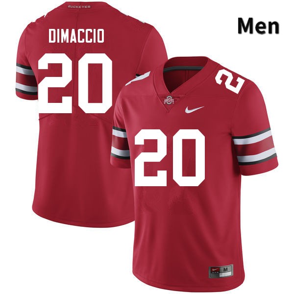 Ohio State Buckeyes Dominic DiMaccio Men's #20 Red Authentic Stitched College Football Jersey